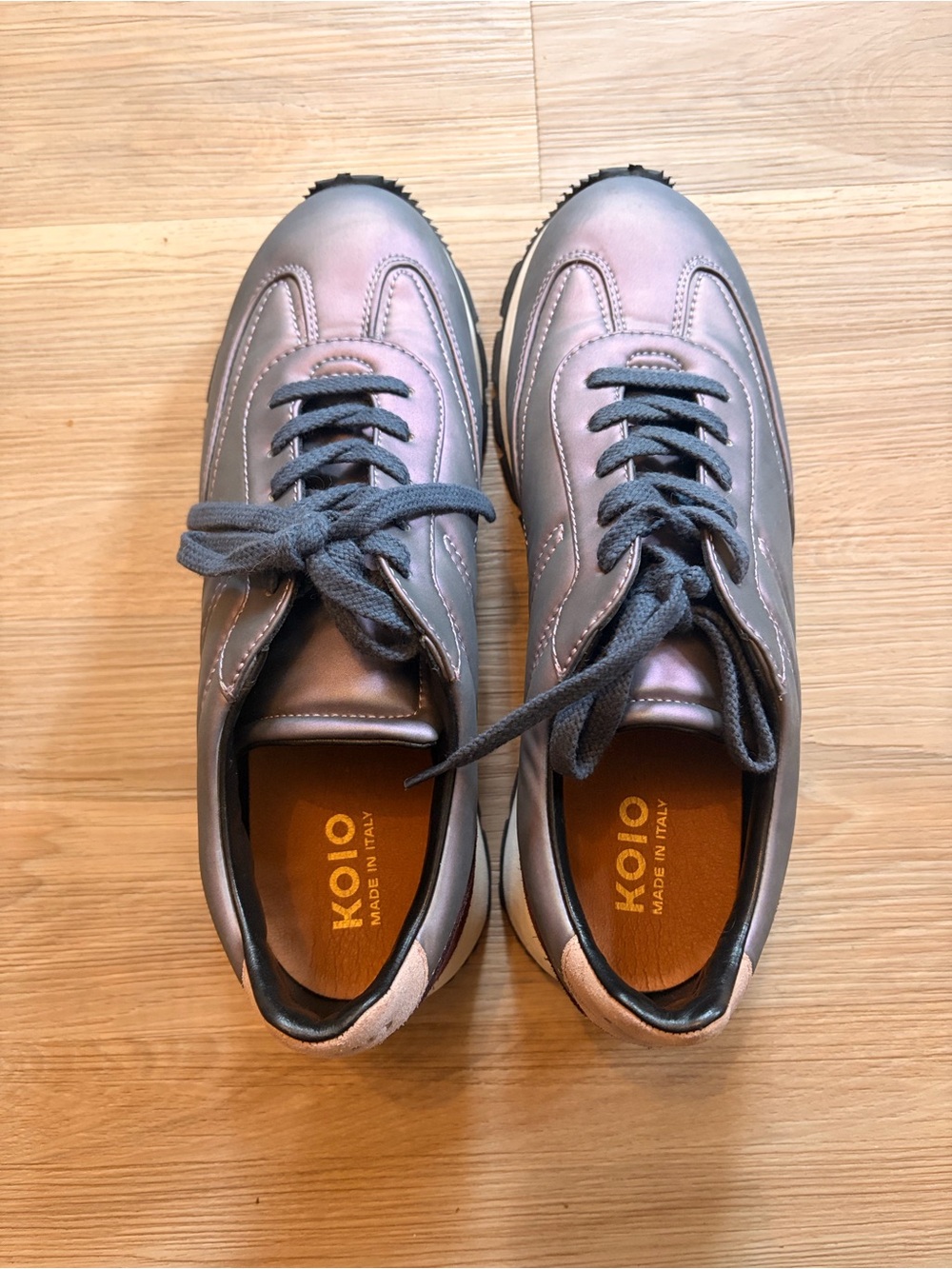 Koio Sneakers in Metallic Gray/Purple